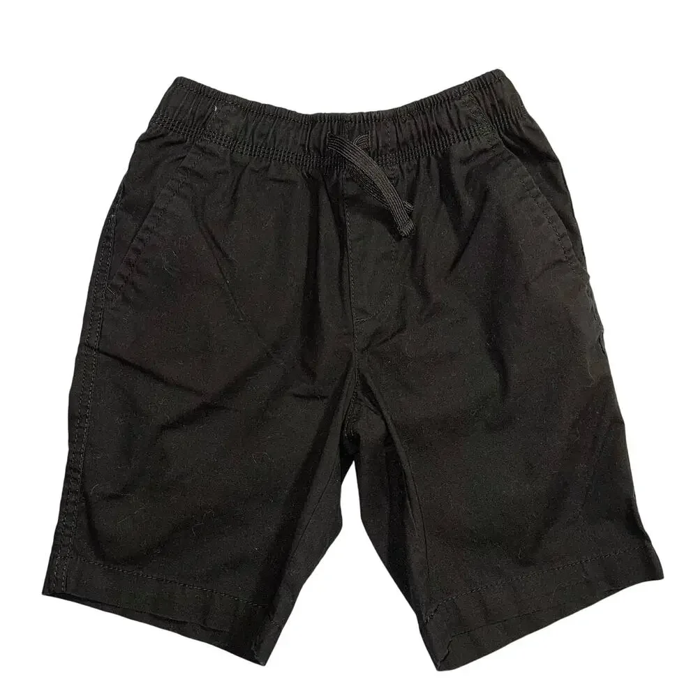 Wonder Nation Boys Khaki Shorts Black Elastic Drawstring Waistband Medium 8